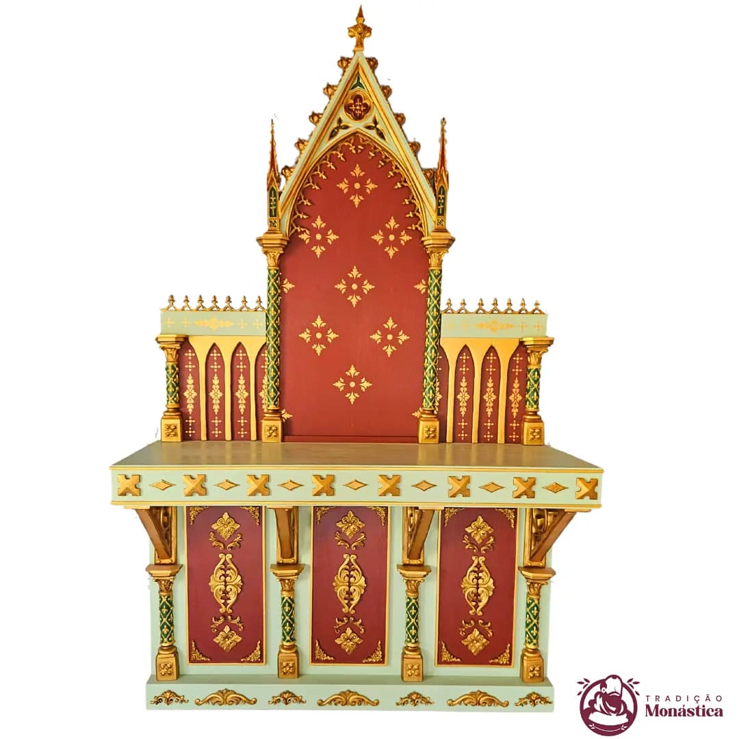 Altar-Mor Gótico em Madeira e Resina - Sob Medida - 1